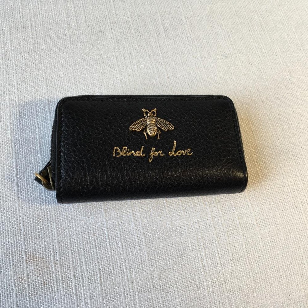 Gucci Woman Key Case Blind For Love Black DM89